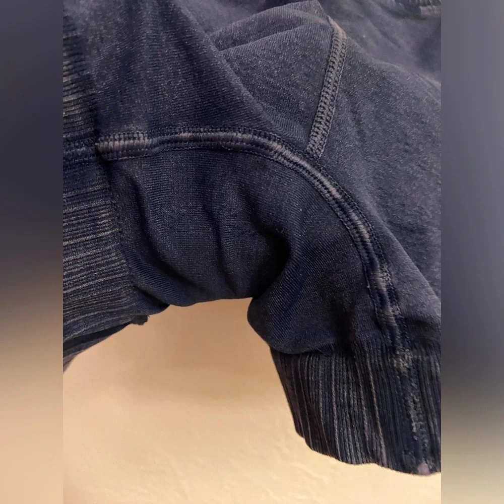 FP Movement Navy High Waist Shorts with Ribbed Waistband